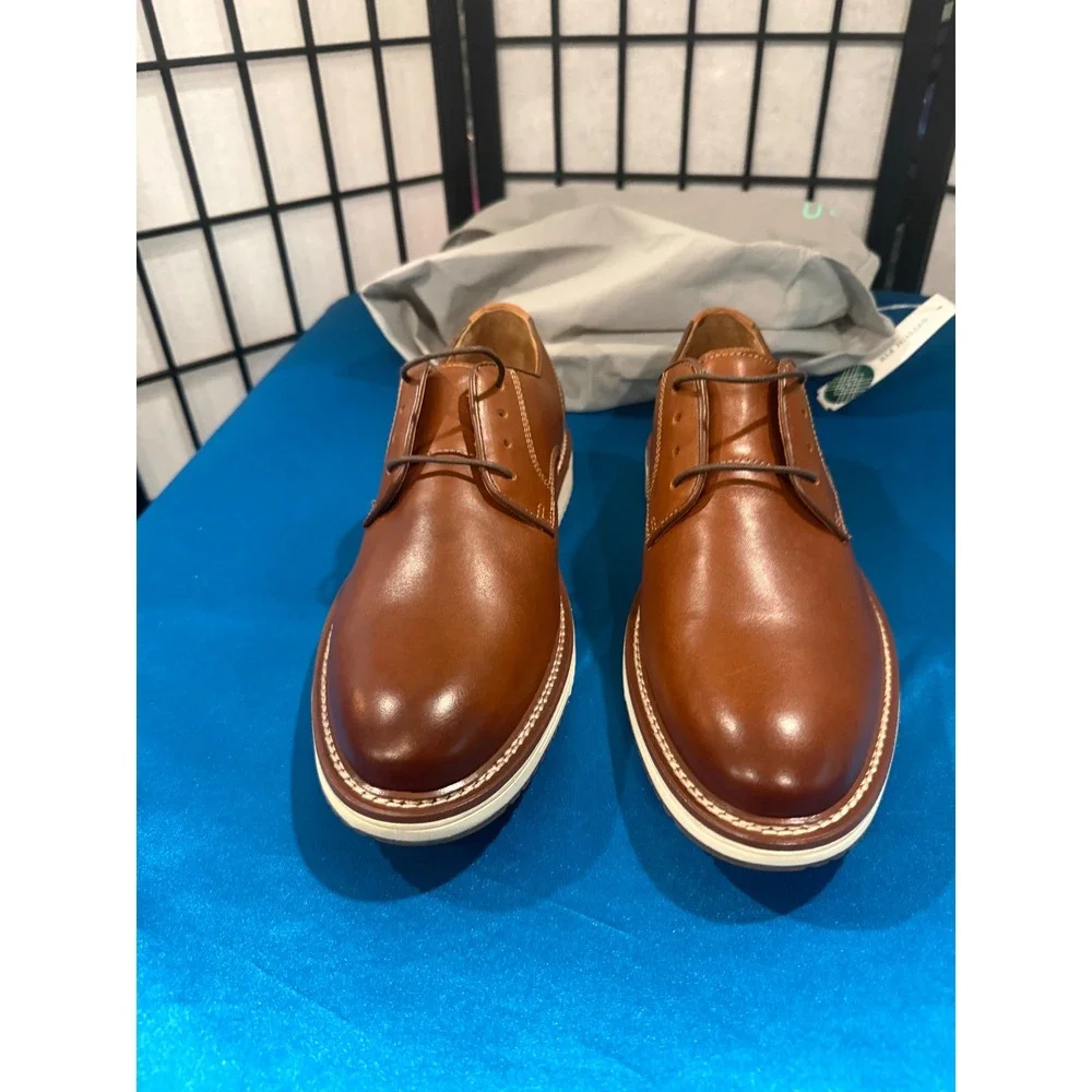 👞 Johnston & Murphy Upton Plain Toe Leather Oxfords — NWT 10.5M